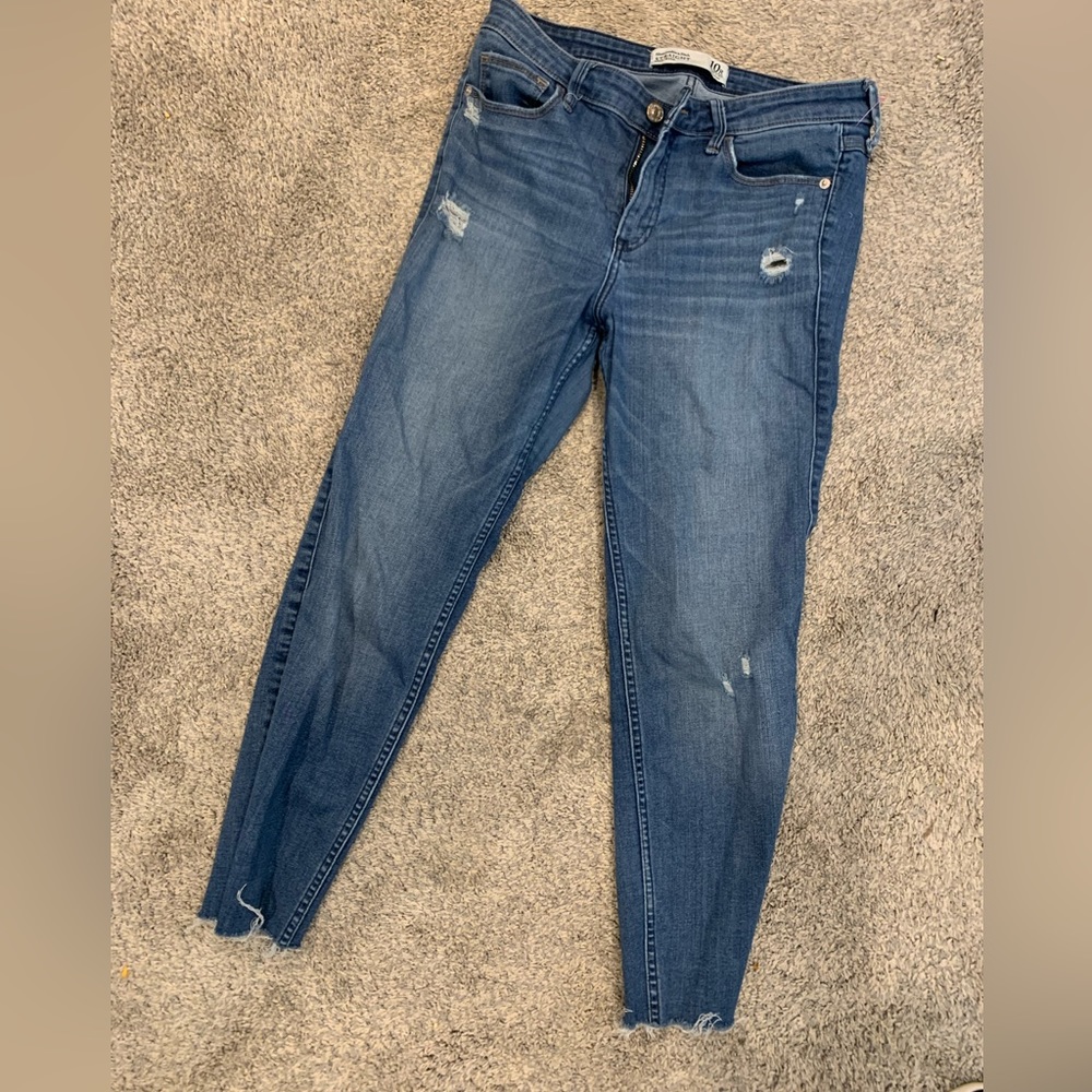 Straight legged jeans